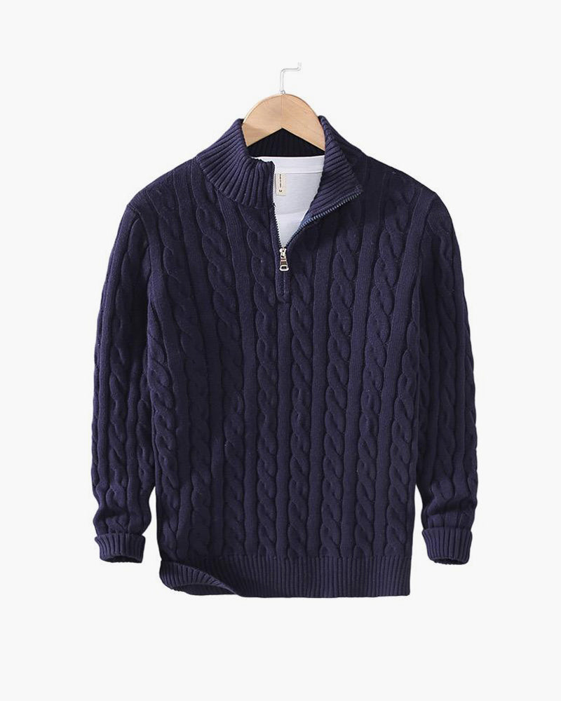 Versanni Zipped Cable Sweater