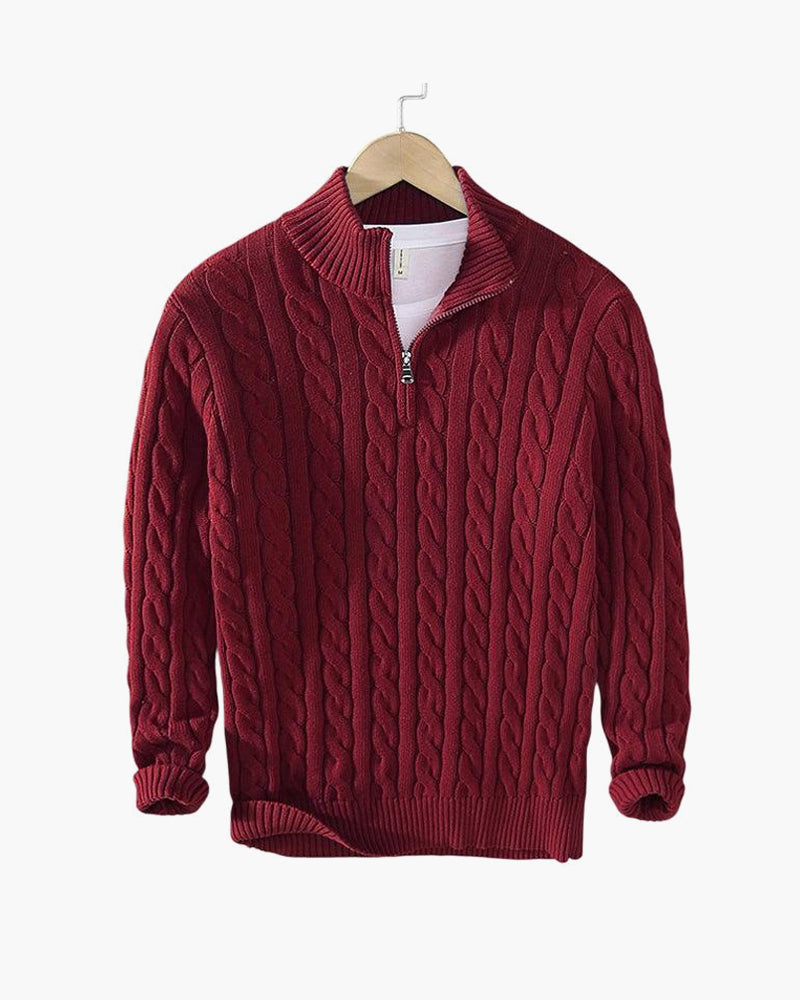 Versanni Zipped Cable Sweater