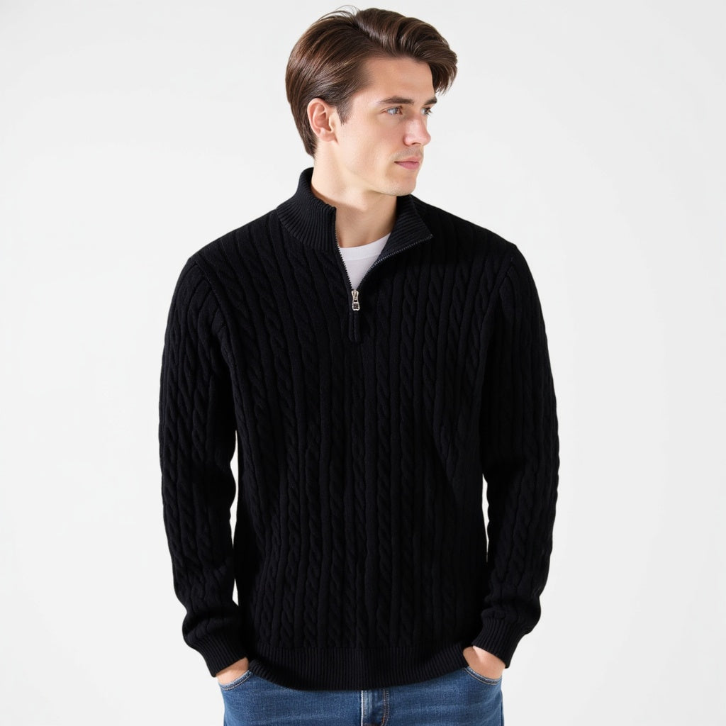 Versanni Zipped Cable Sweater