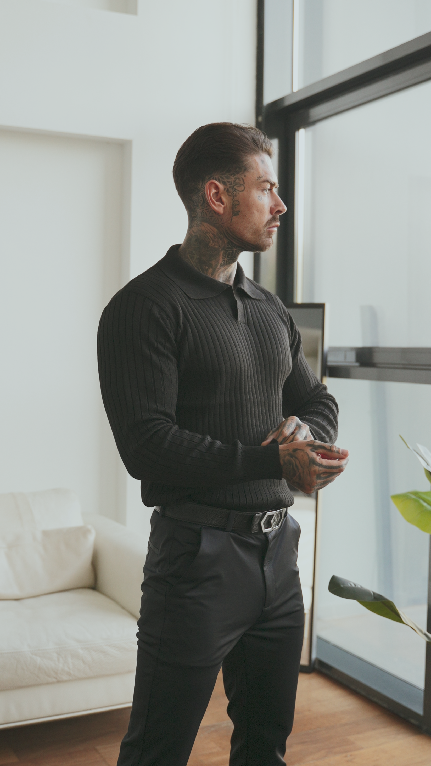 Muscle Fit Knit Sweater