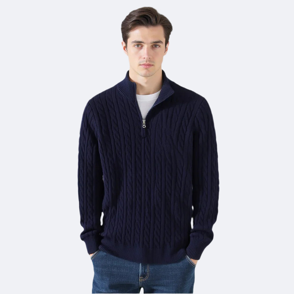 Versanni Zipped Cable Sweater