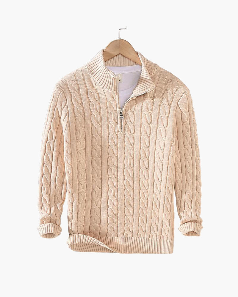 Versanni Zipped Cable Sweater