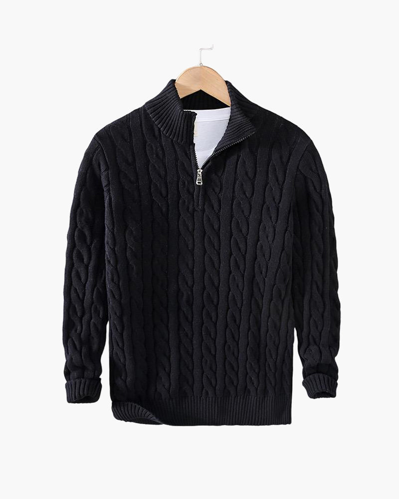 Versanni Zipped Cable Sweater