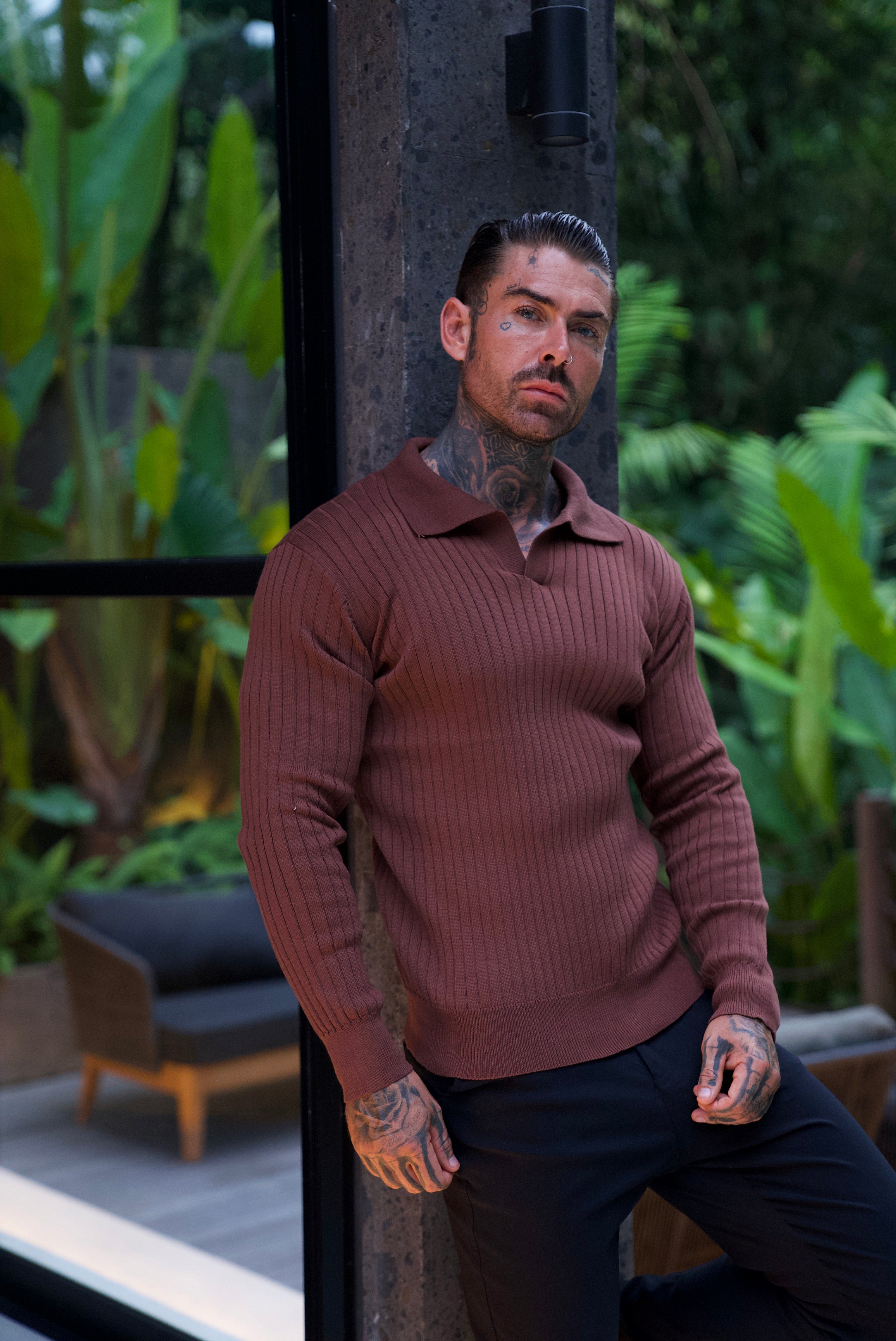 Muscle Fit Knit Sweater