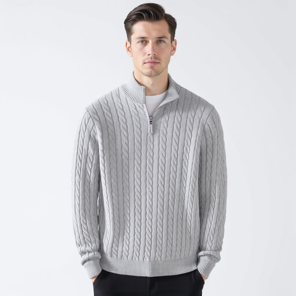 Versanni Zipped Cable Sweater