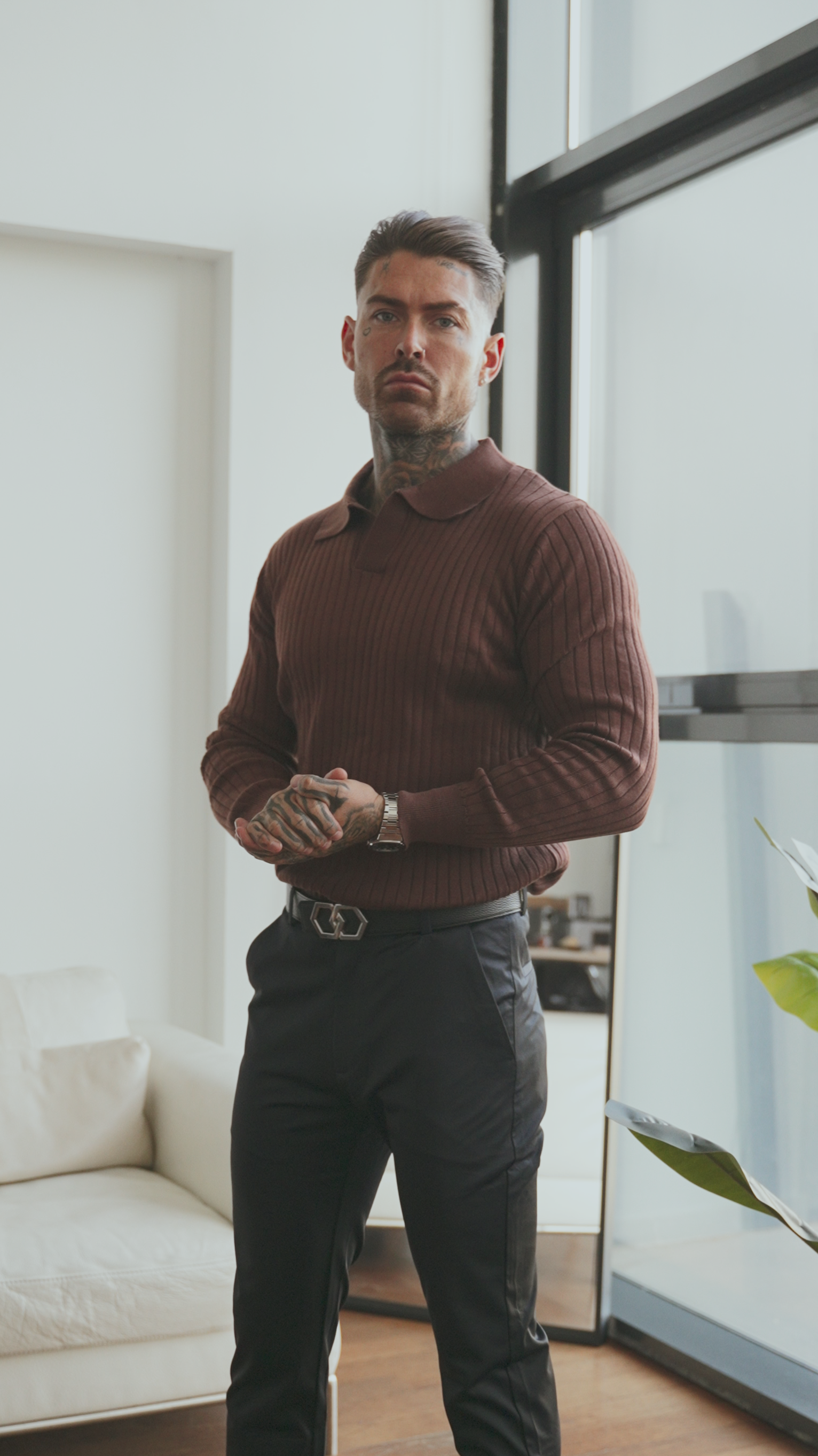 Muscle Fit Knit Sweater